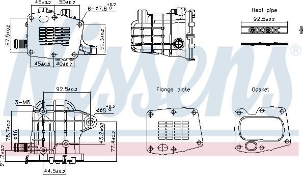 Nissens 989493 - Radiatore, Ricircolo gas scarico autozon.pro