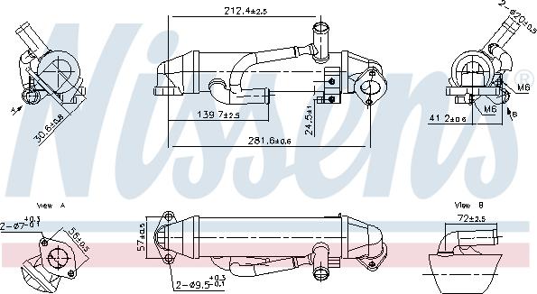 Nissens 989456 - Radiatore, Ricircolo gas scarico autozon.pro