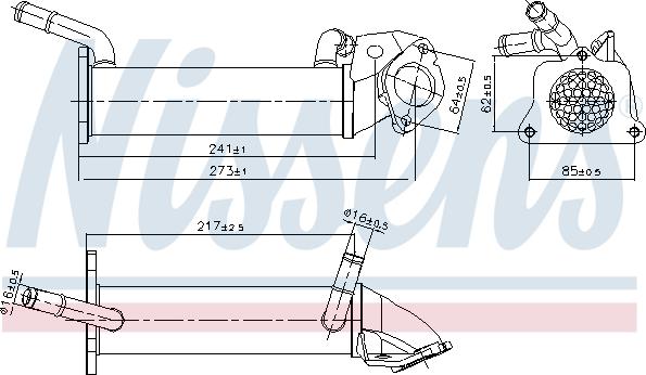 Nissens 989401 - Radiatore, Ricircolo gas scarico autozon.pro