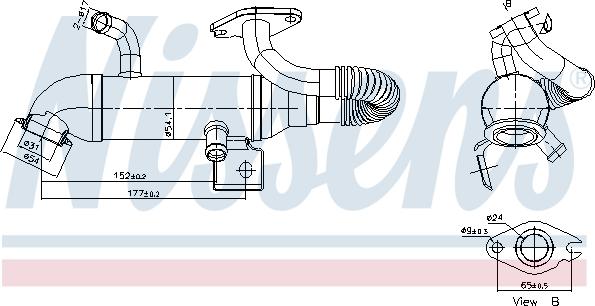 Nissens 989408 - Radiatore, Ricircolo gas scarico autozon.pro