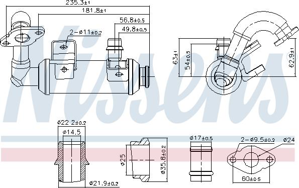 Nissens 989407 - Radiatore, Ricircolo gas scarico autozon.pro