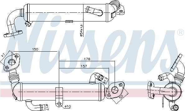 Nissens 989434 - Radiatore, Ricircolo gas scarico autozon.pro