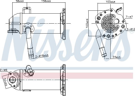 Nissens 989431 - Radiatore, Ricircolo gas scarico autozon.pro