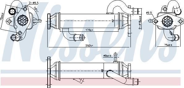 Nissens 989328 - Radiatore, Ricircolo gas scarico autozon.pro