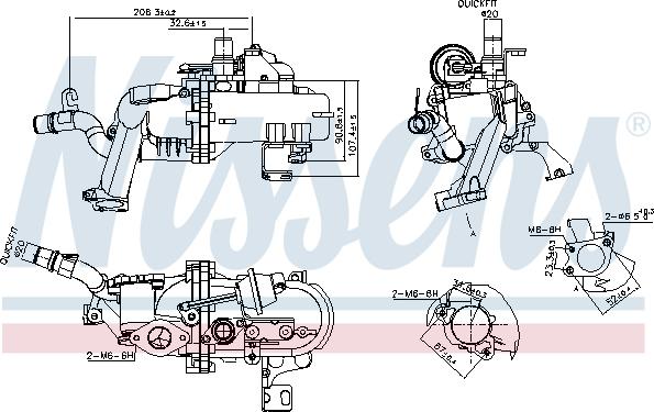 Nissens 989285 - Radiatore, Ricircolo gas scarico autozon.pro