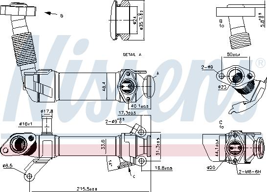 Nissens 989281 - Radiatore, Ricircolo gas scarico autozon.pro