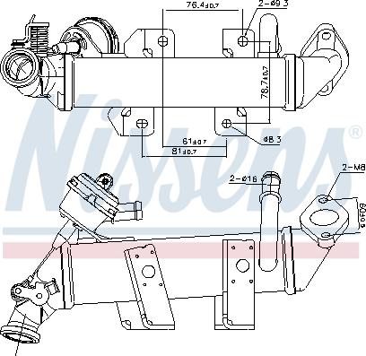 Nissens 989287 - Radiatore, Ricircolo gas scarico autozon.pro