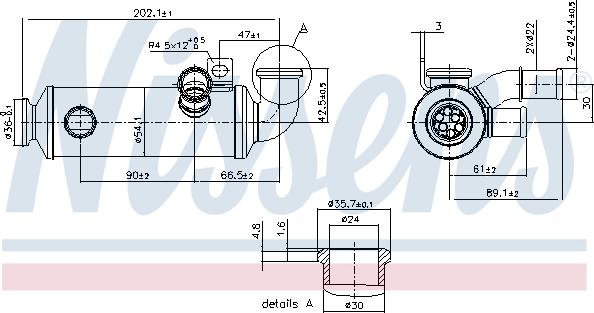 Nissens 989274 - Radiatore, Ricircolo gas scarico autozon.pro