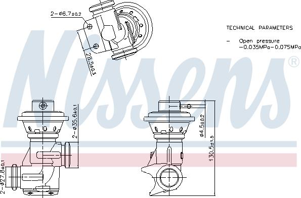 Nissens 98496 - Valvola ricircolo gas scarico-EGR autozon.pro