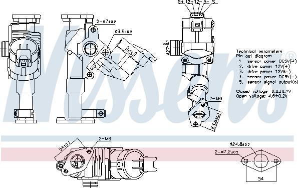 Nissens 98423 - Valvola ricircolo gas scarico-EGR autozon.pro