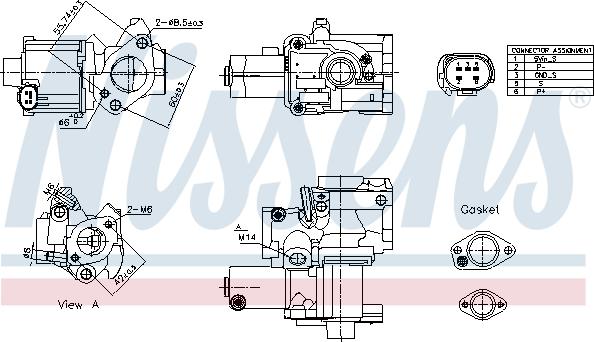 Nissens 98199 - Valvola ricircolo gas scarico-EGR autozon.pro