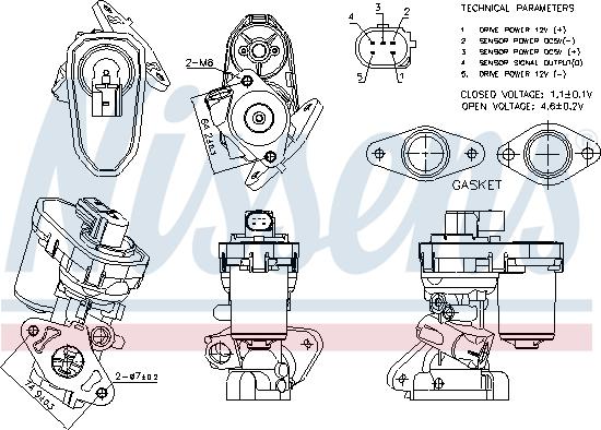 Nissens 98151 - Valvola ricircolo gas scarico-EGR autozon.pro