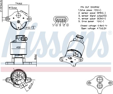 Nissens 98360 - Valvola ricircolo gas scarico-EGR autozon.pro