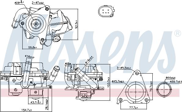 Nissens 98379 - Valvola ricircolo gas scarico-EGR autozon.pro