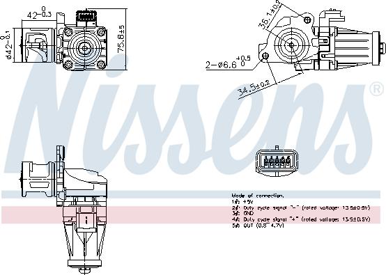 Nissens 98376 - Valvola ricircolo gas scarico-EGR autozon.pro