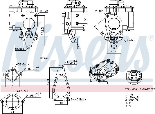 Nissens 98241 - Valvola ricircolo gas scarico-EGR autozon.pro