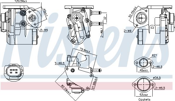 Nissens 98236 - Valvola ricircolo gas scarico-EGR autozon.pro