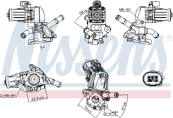 Nissens 98238 - Valvola ricircolo gas scarico-EGR autozon.pro