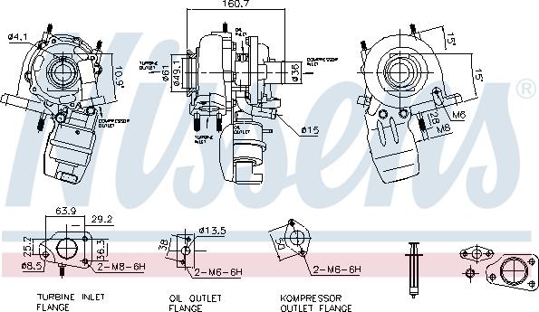 Nissens 93498 - Turbocompressore, Sovralimentazione autozon.pro