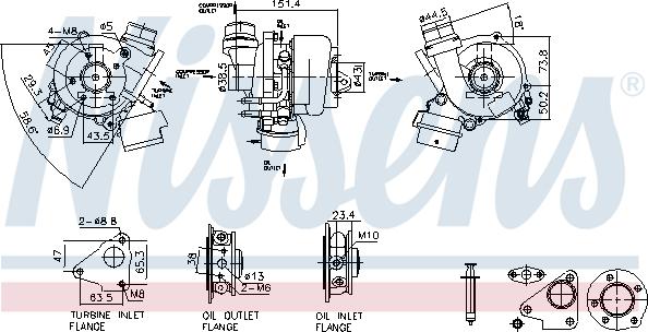 Nissens 93448 - Turbocompressore, Sovralimentazione autozon.pro