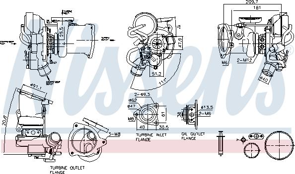 Nissens 93451 - Turbocompressore, Sovralimentazione autozon.pro