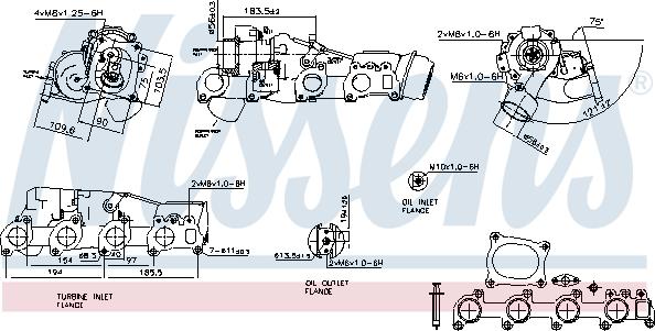 Nissens 93433 - Turbocompressore, Sovralimentazione autozon.pro