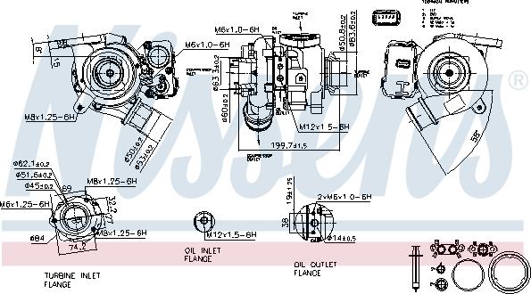 Nissens 93432 - Turbocompressore, Sovralimentazione autozon.pro