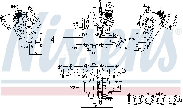 Nissens 93470 - Turbocompressore, Sovralimentazione autozon.pro