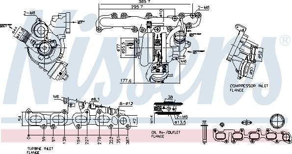 Nissens 93505 - Turbocompressore, Sovralimentazione autozon.pro