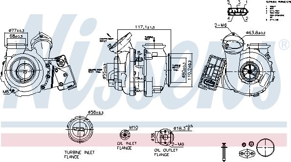 Nissens 93503 - Turbocompressore, Sovralimentazione autozon.pro