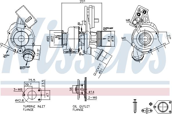 Nissens 93519 - Turbocompressore, Sovralimentazione autozon.pro