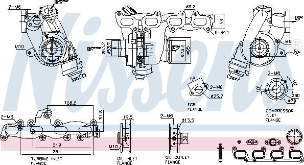 Nissens 93515 - Turbocompressore, Sovralimentazione autozon.pro