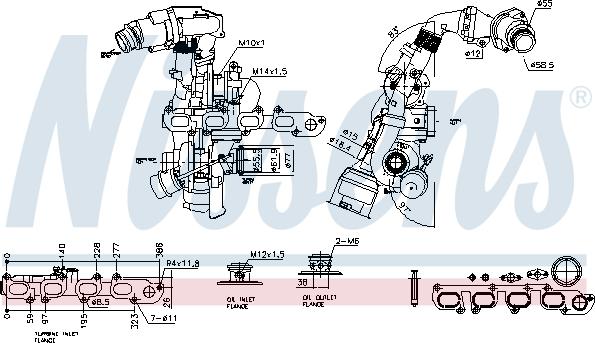 Nissens 93516 - Turbocompressore, Sovralimentazione autozon.pro