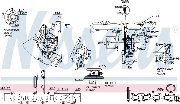 Nissens 93512 - Turbocompressore, Sovralimentazione autozon.pro