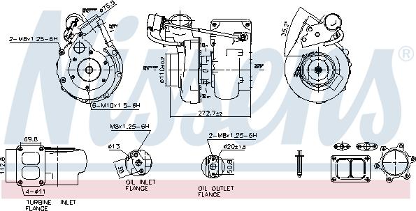 Nissens 93695 - Turbocompressore, Sovralimentazione autozon.pro