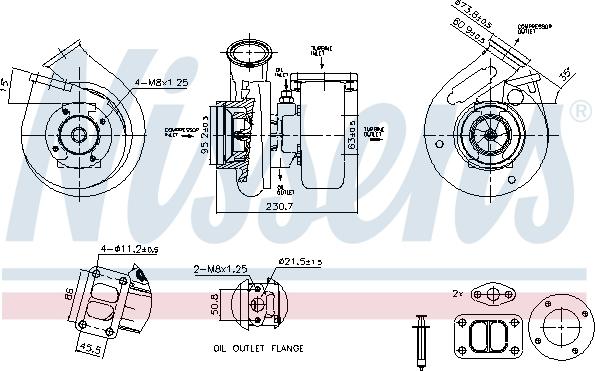 Nissens 93663 - Turbocompressore, Sovralimentazione autozon.pro