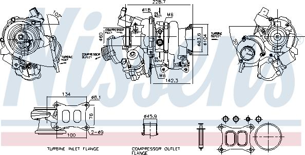 Nissens 93632 - Turbocompressore, Sovralimentazione autozon.pro