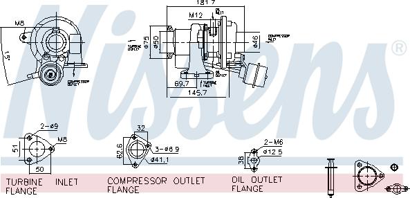 Nissens 93626 - Turbocompressore, Sovralimentazione autozon.pro