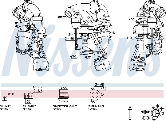 Nissens 93628 - Turbocompressore, Sovralimentazione autozon.pro