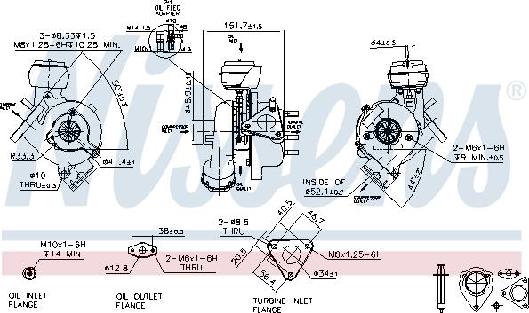 Nissens 93043 - Turbocompressore, Sovralimentazione autozon.pro