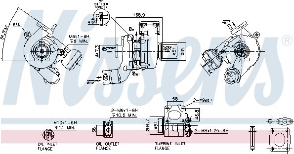 Nissens 93104 - Turbocompressore, Sovralimentazione autozon.pro