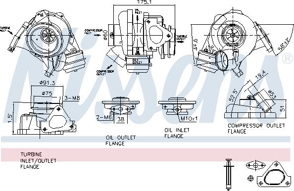 Nissens 93105 - Turbocompressore, Sovralimentazione autozon.pro