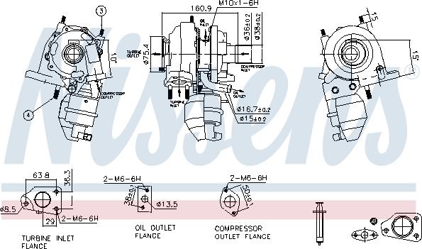 Nissens 93350 - Turbocompressore, Sovralimentazione autozon.pro