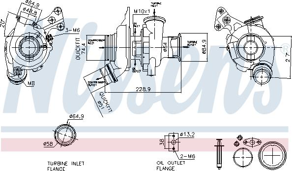 Nissens 93323 - Turbocompressore, Sovralimentazione autozon.pro