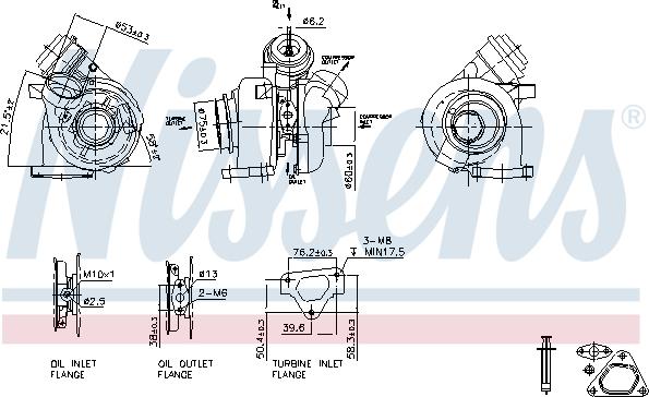 Nissens 93255 - Turbocompressore, Sovralimentazione autozon.pro