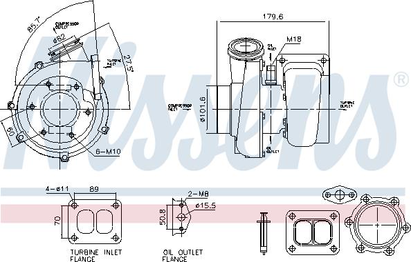 Nissens 93782 - Turbocompressore, Sovralimentazione autozon.pro