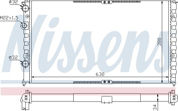 Nissens 699743 - Radiatore, Raffreddamento motore autozon.pro