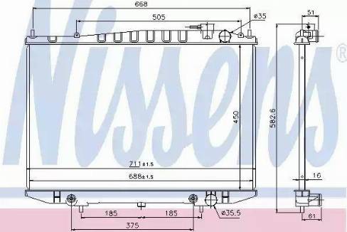 Nissens 69453 - Radiatore, Raffreddamento motore autozon.pro