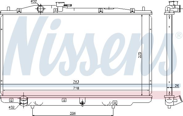 Nissens 69464 - Radiatore, Raffreddamento motore autozon.pro