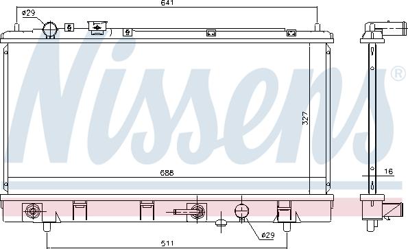 Nissens 69463 - Radiatore, Raffreddamento motore autozon.pro